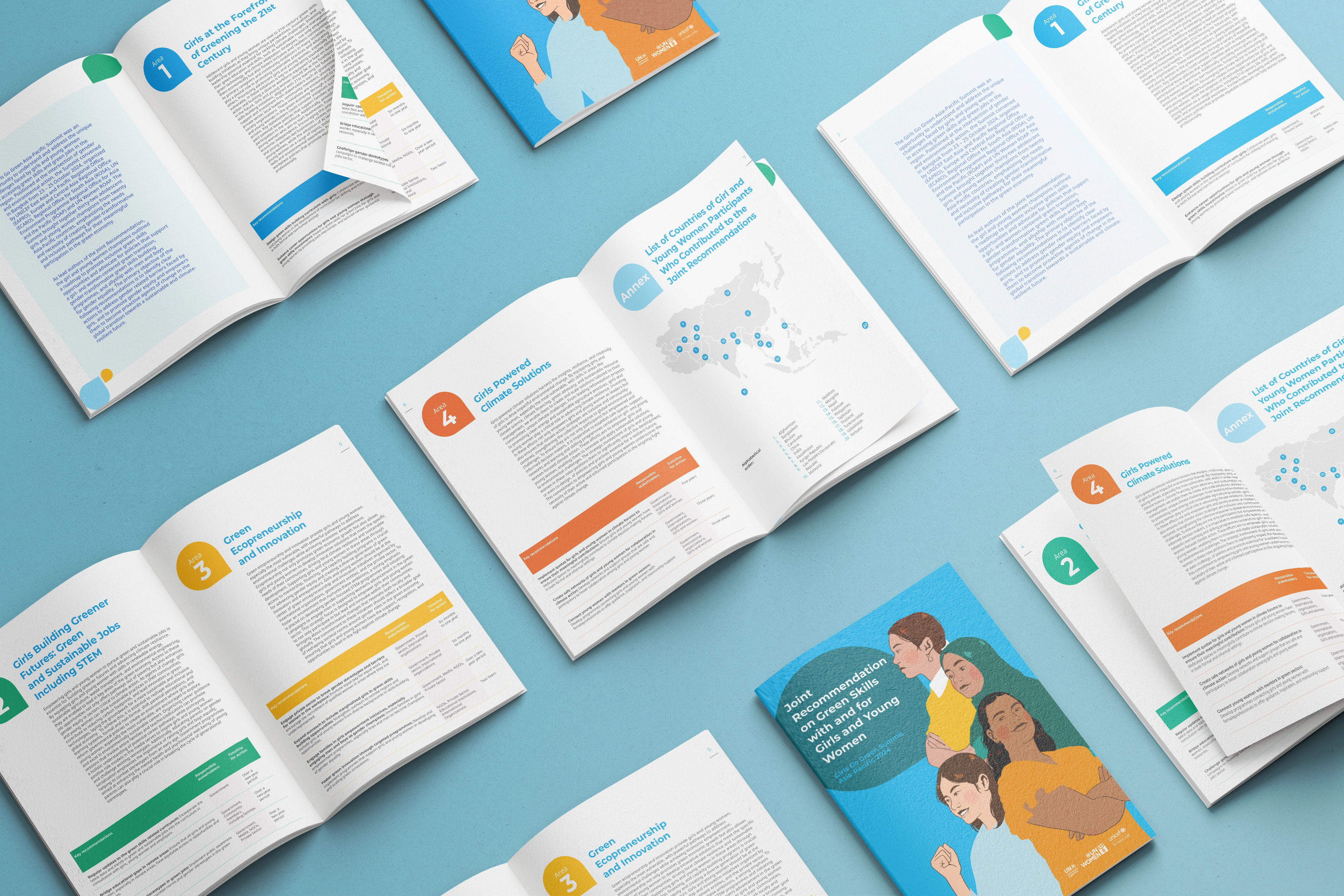Climate action event branding - Girls Go Green Summit Brochure with Recommendations