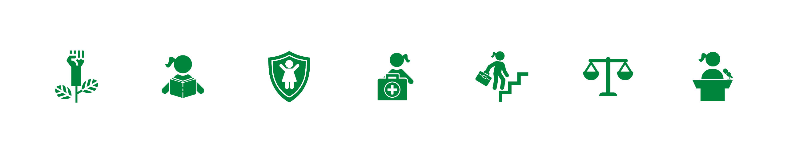 Icons for Plan International Asia-Pacific Girls' Report 2022 — girls leadership and climate action