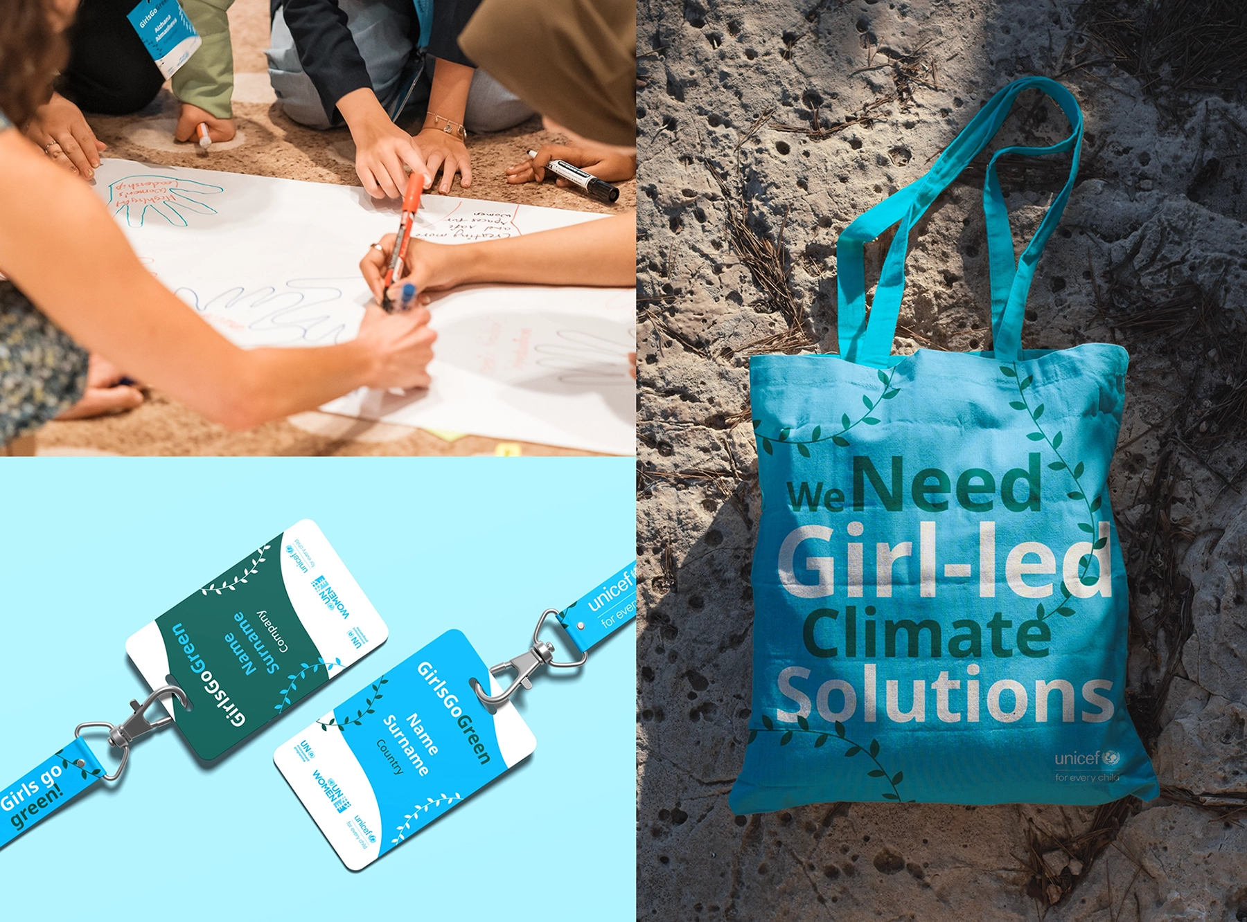 Climate action event branding - Girls Go Green Summit event assets