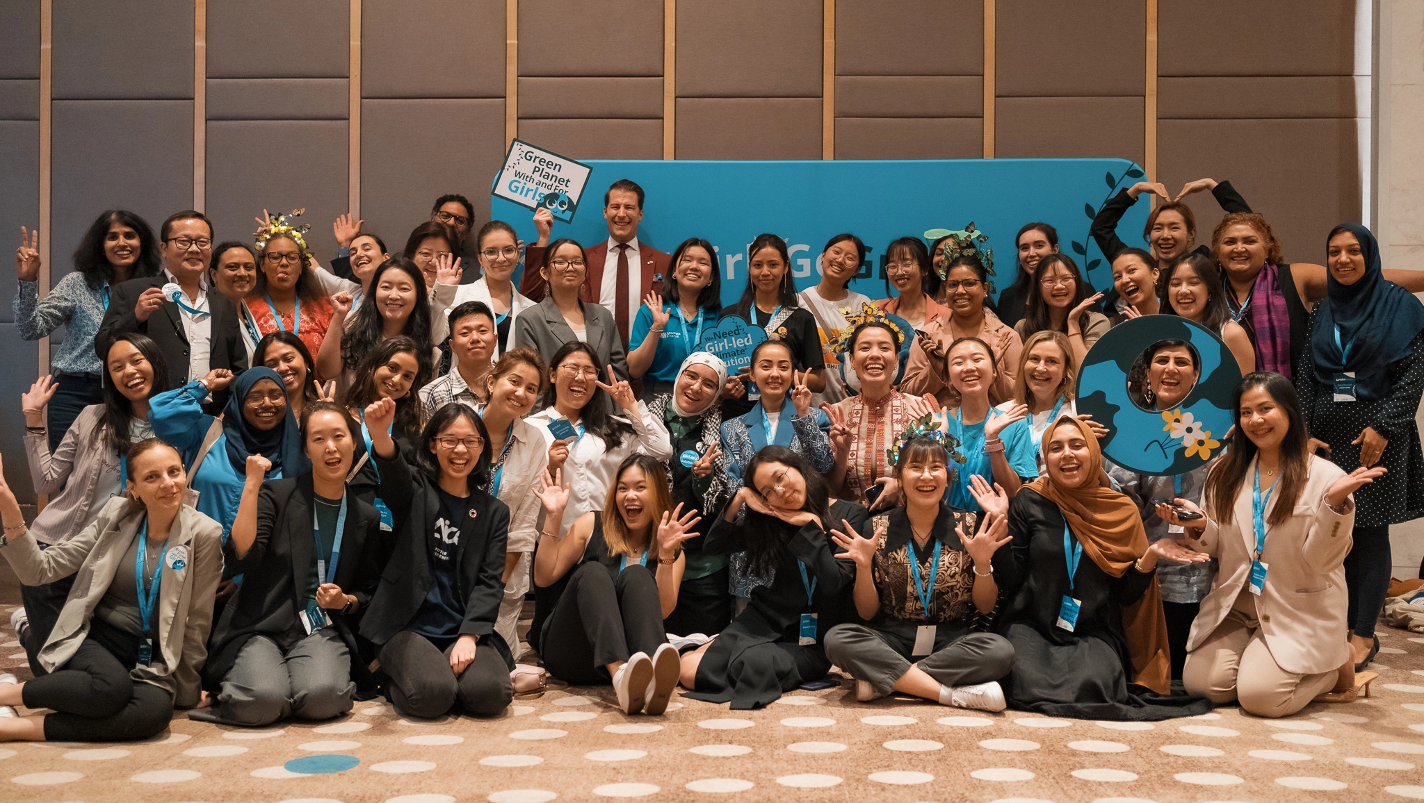 Climate action event branding - Girls Go Green Summit Group Photo